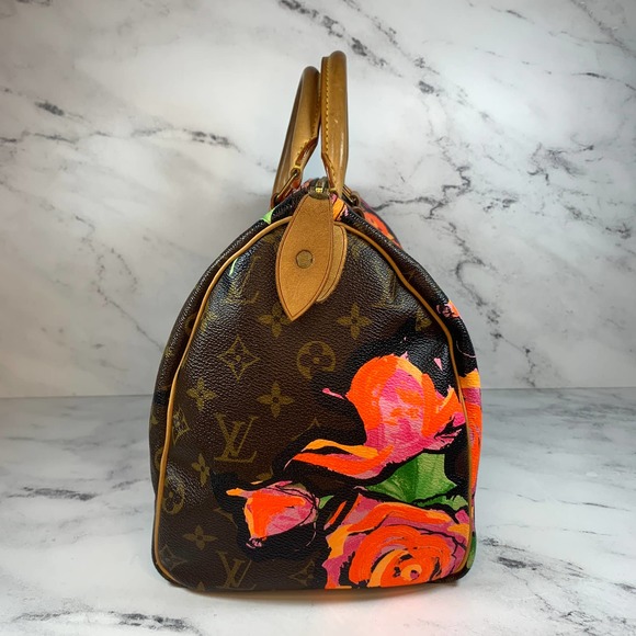 ❌❌ LOUIS VUITTON Monogram Roses Speedy 30 bag Stephen Sprouse vintage authentic - Picture 7 of 15